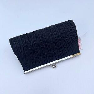 NWT Elegant Women Evening Bag, Clutch, Black and Silver